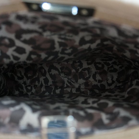 GUESS Women's Georgie Satchel Nut Handbag with matching wallet. - Picture 7 of 14